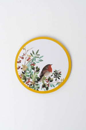Carraig Donn Set Of 6 Christmas Robin Coaster