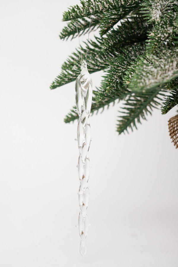 Carraig Donn Set Of 6 Glass Icicles Christmas Tree Decorations