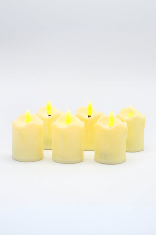 Set Of 6 LED Flameless Votive Candle