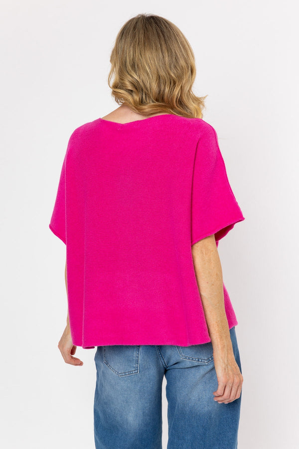 Carraig Donn Short Sleeve Boxy Knit in Pink