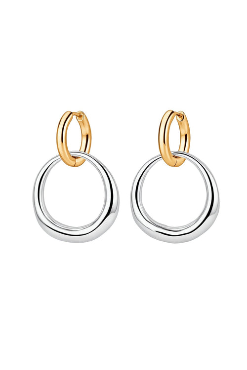 Sienna Mixed Tones Hoop Earrings