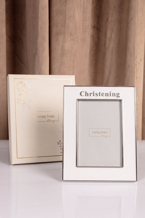 Silver Christening Frame 5x7