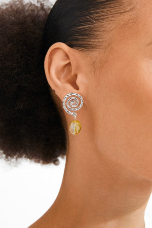 Carraig Donn Silver Plated Still Drop Earrings