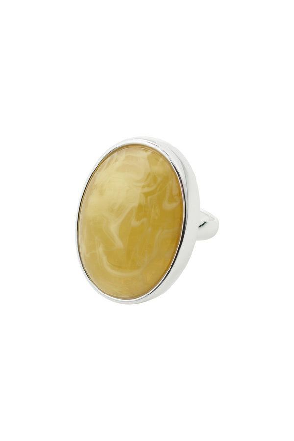 Carraig Donn Silver Plated Yellow Still Ring
