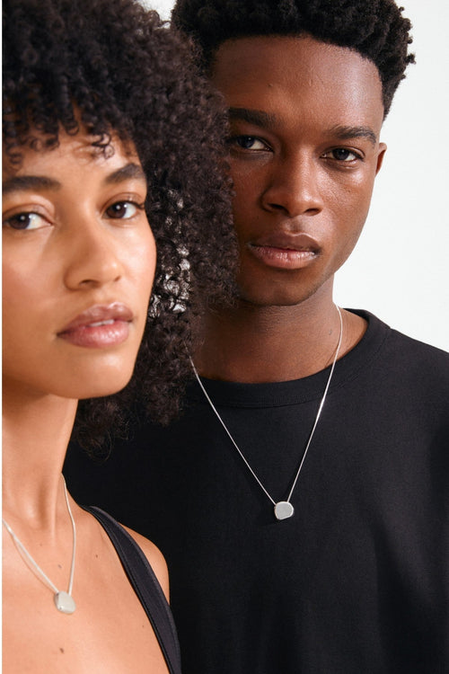 Silver Presence Coin Necklace