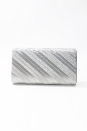 Carraig Donn Silver Shimmer Envelope Clutch Bag