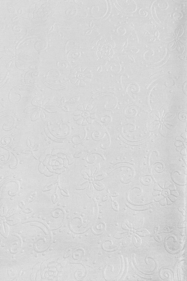 Carraig Donn Silver Silk Touch Floral Embossed Scarf