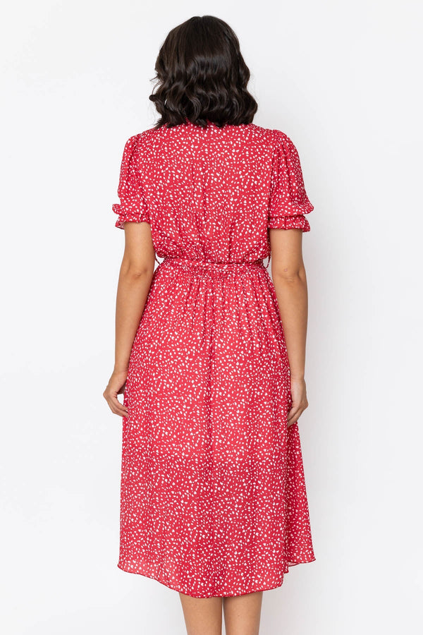 Carraig Donn Sinead Midi Dress in Red