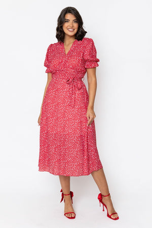 Carraig Donn Sinead Midi Dress in Red