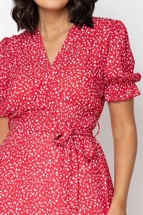 Carraig Donn Sinead Midi Dress in Red