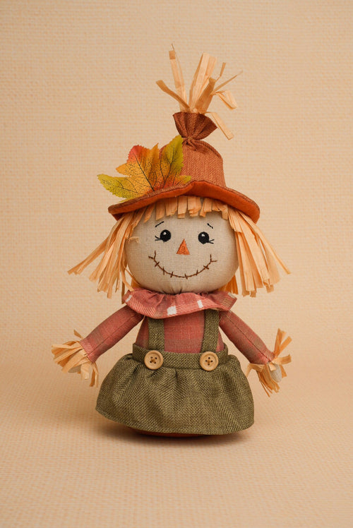 Sitting Scarecrow Halloween Decoration