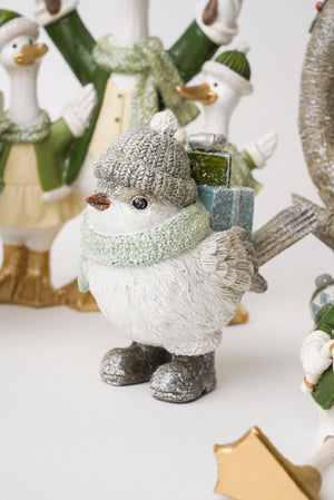 Carraig Donn Small Bird With Presents Christmas Decoration