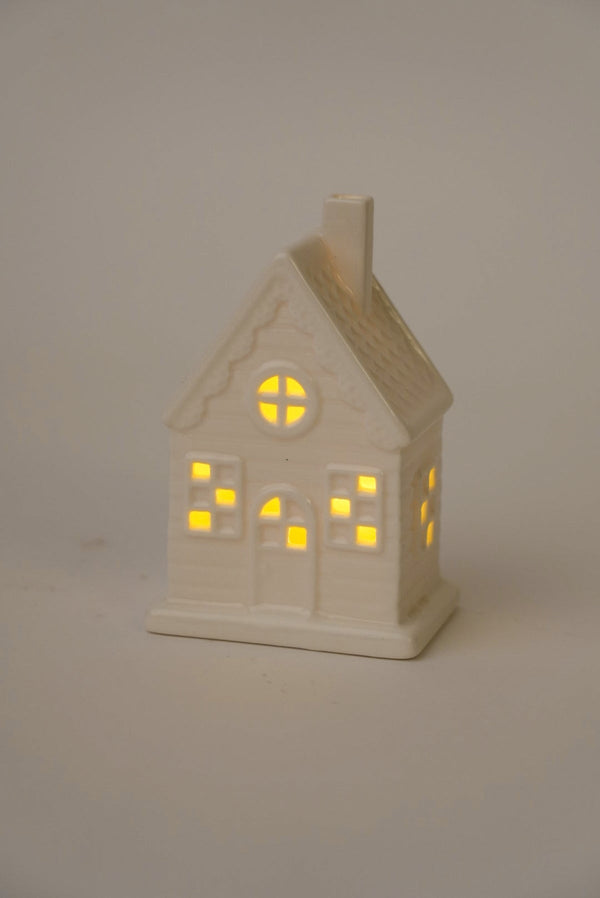 Carraig Donn Small Ceramic LED House Christmas Decoration