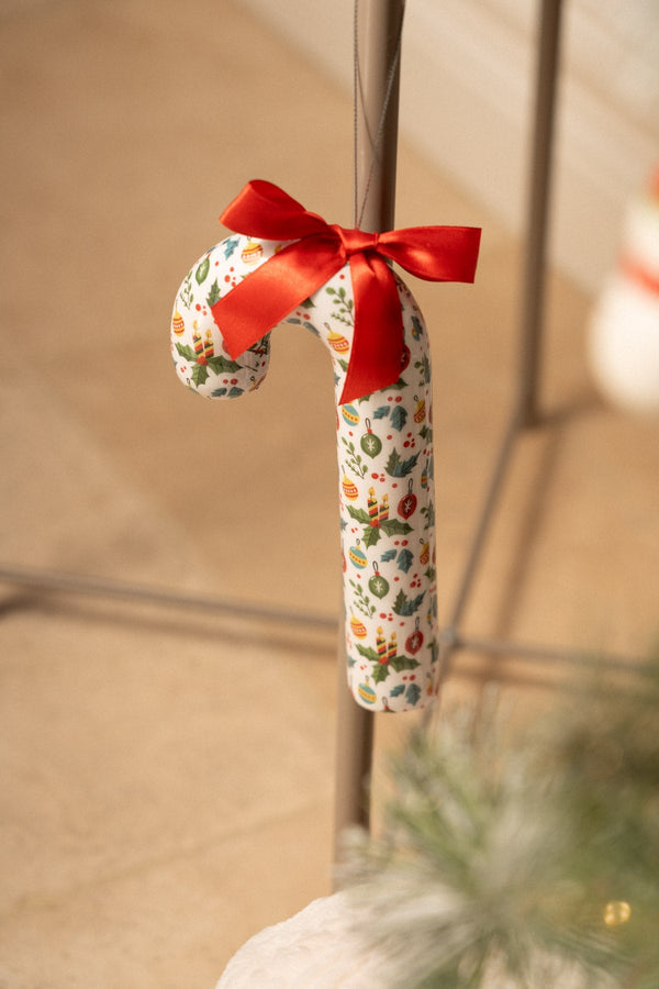 Carraig Donn Small Christmas Candy Cane With Red Ribbon Bow