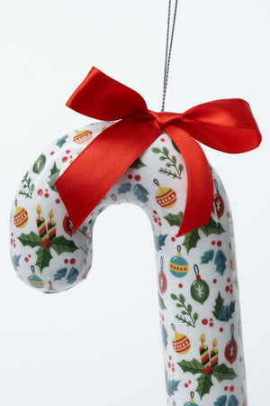 Carraig Donn Small Christmas Candy Cane With Red Ribbon Bow