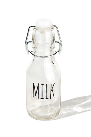 Carraig Donn Small Glass Kitchen Milk Bottle With Lid