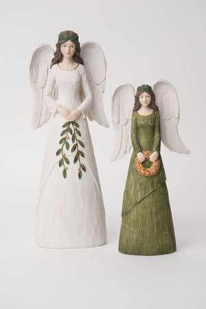 Carraig Donn Small Green Angel Christmas Decoration
