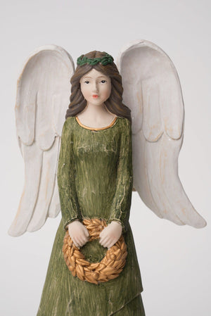 Carraig Donn Small Green Angel Christmas Decoration
