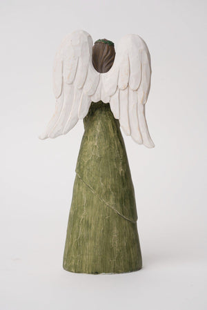 Carraig Donn Small Green Angel Christmas Decoration