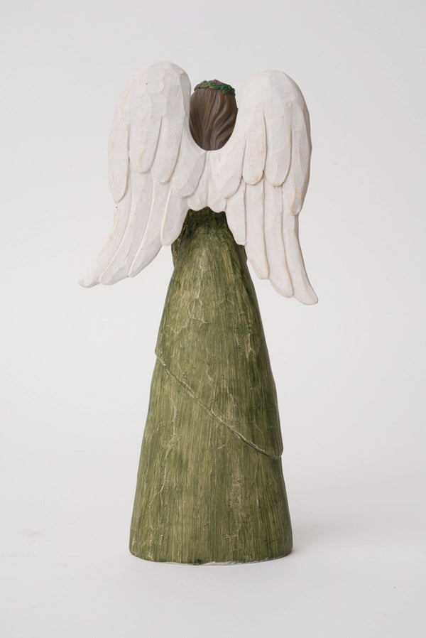 Carraig Donn Small Green Angel Christmas Decoration
