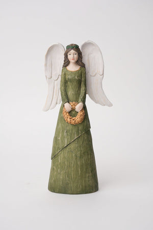 Carraig Donn Small Green Angel Christmas Decoration