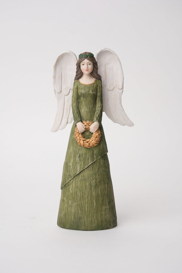 Carraig Donn Small Green Angel Christmas Decoration