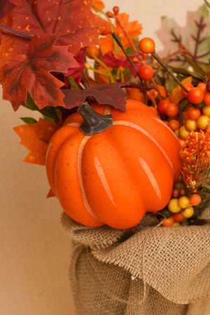 Carraig Donn Small Orange Halloween Pumpkin Decorative Bouquet