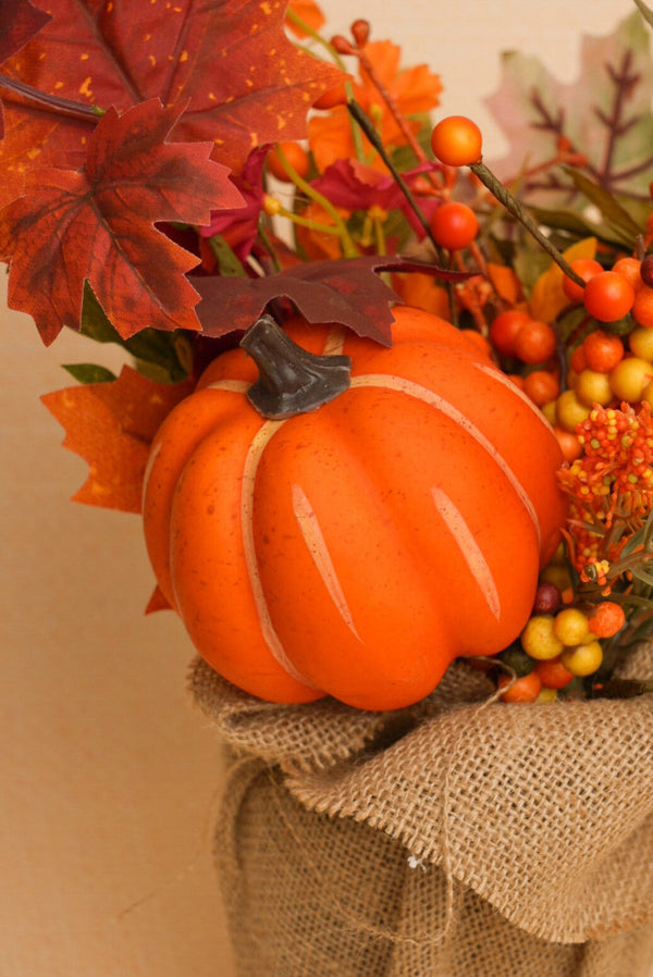 Carraig Donn Small Orange Halloween Pumpkin Decorative Bouquet