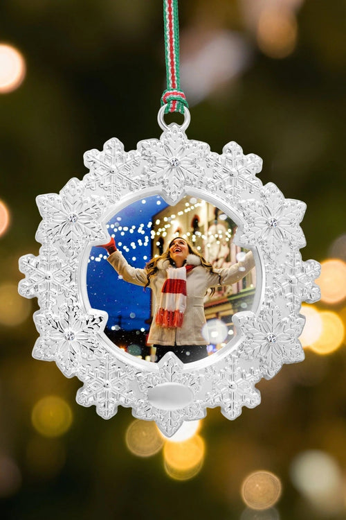 Snowflake Photo Frame Christmas Tree Decoration
