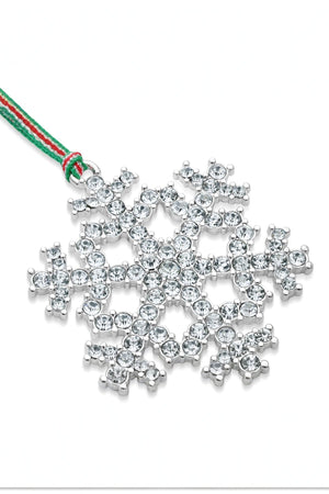 Carraig Donn Snowflake With Clear Stones Christmas Decoration