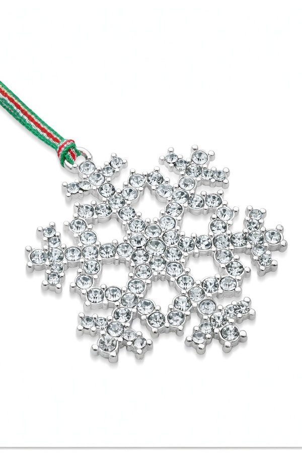 Carraig Donn Snowflake With Clear Stones Christmas Decoration