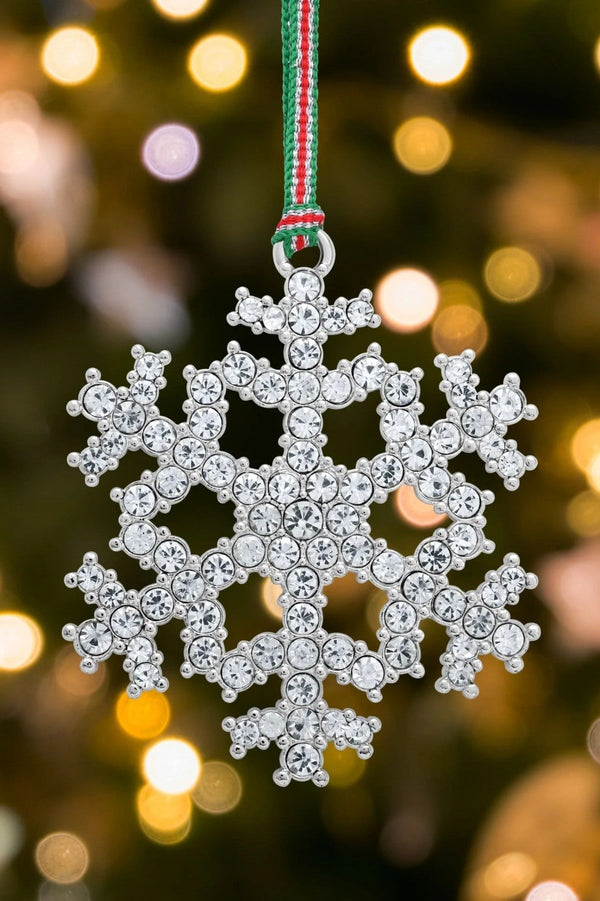 Carraig Donn Snowflake With Clear Stones Christmas Decoration