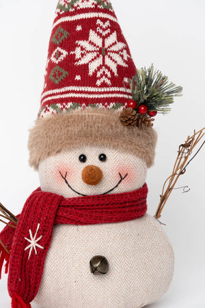 Carraig Donn Snowman With Red Scarf Christmas Decoration