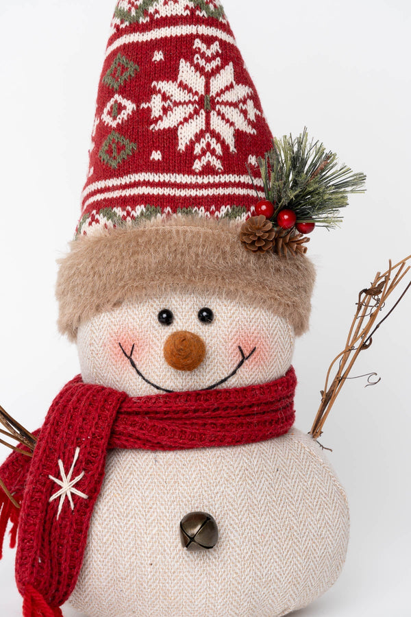 Carraig Donn Snowman With Red Scarf Christmas Decoration