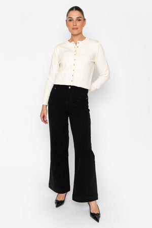 Carraig Donn Soft Touch Flare Leg Trousers Black