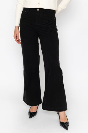 Carraig Donn Soft Touch Flare Leg Trousers Black
