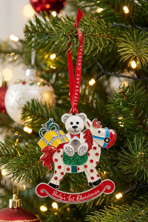 Sparkle Baby's 1st Christmas Rocking Horse Christmas Tree Decoration