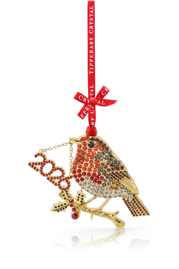 Carraig Donn Sparkle Robin 2026 Christmas Tree Decoration