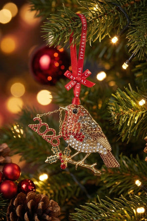 Carraig Donn Sparkle Robin 2026 Christmas Tree Decoration