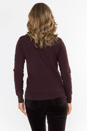 Carraig Donn Ss26 Texture Polka Dot Crew Brown