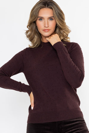 Carraig Donn Ss26 Texture Polka Dot Crew Brown