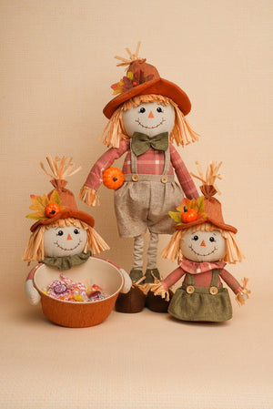 Carraig Donn Standing Scarecrow with Telescopic Legs Halloween Decoration
