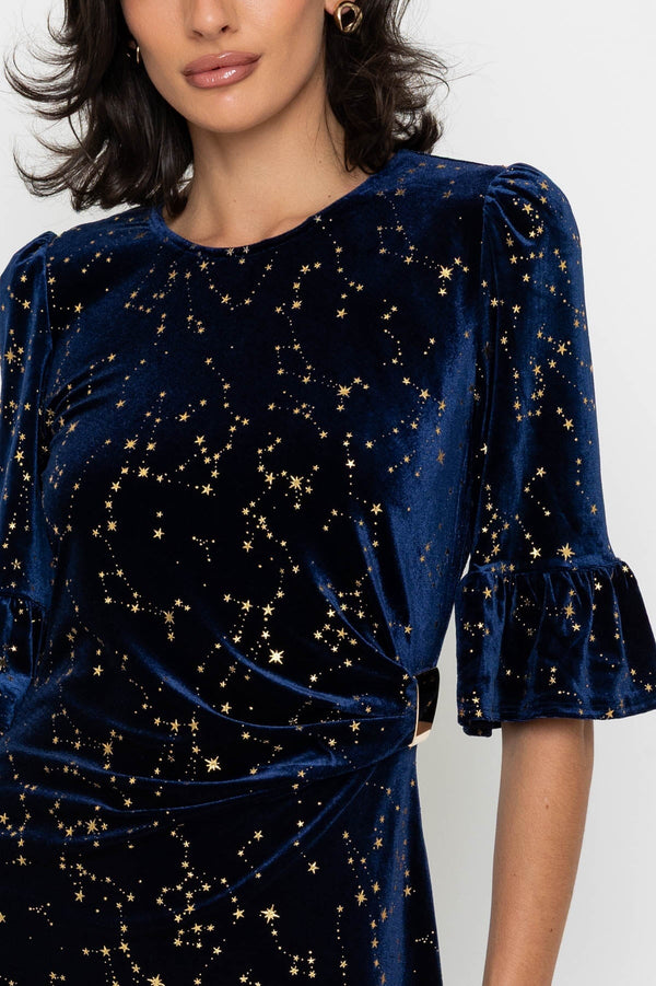 Carraig Donn Star Embellished Velvet Dress