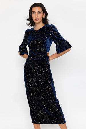 Carraig Donn Star Embellished Velvet Dress