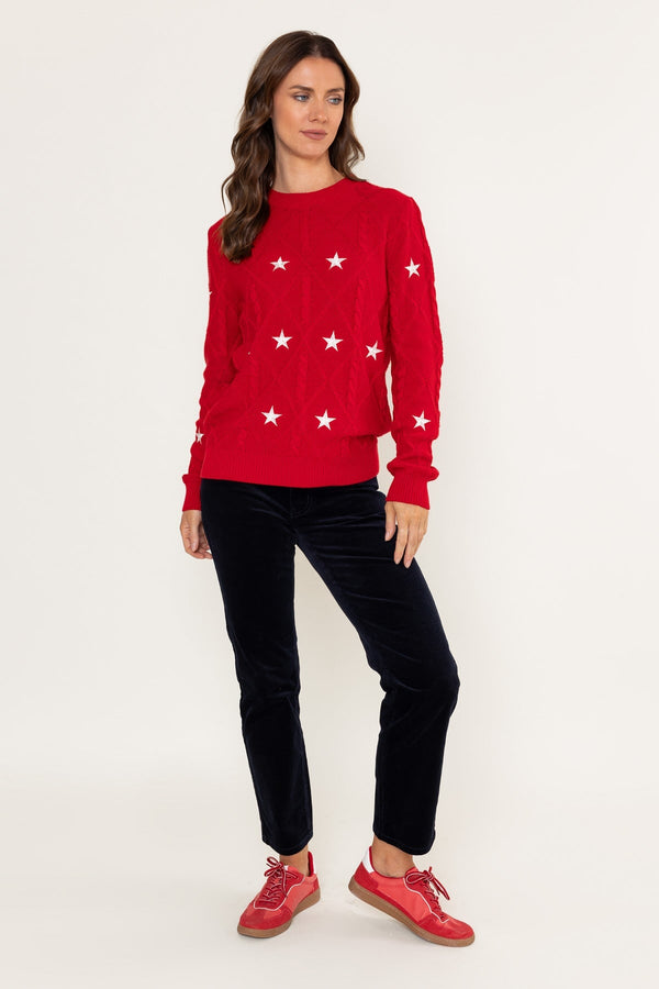 Carraig Donn Star Embroider Cable Knit