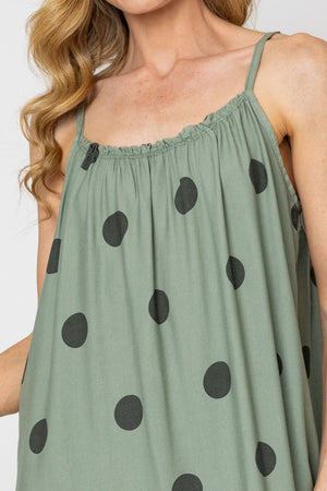 Carraig Donn Strappy Print Dress in Khaki
