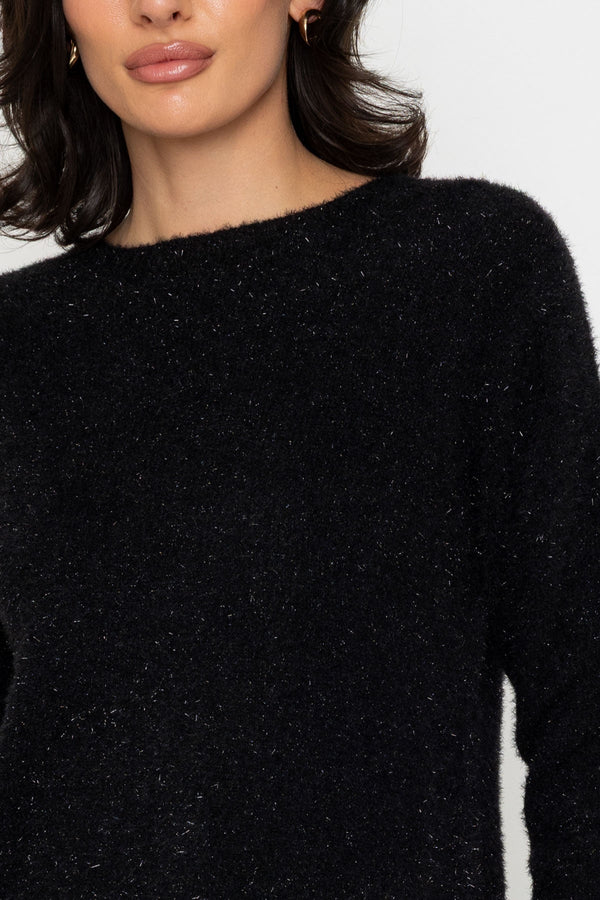 Carraig Donn Supersoft Sparkle Knit Black