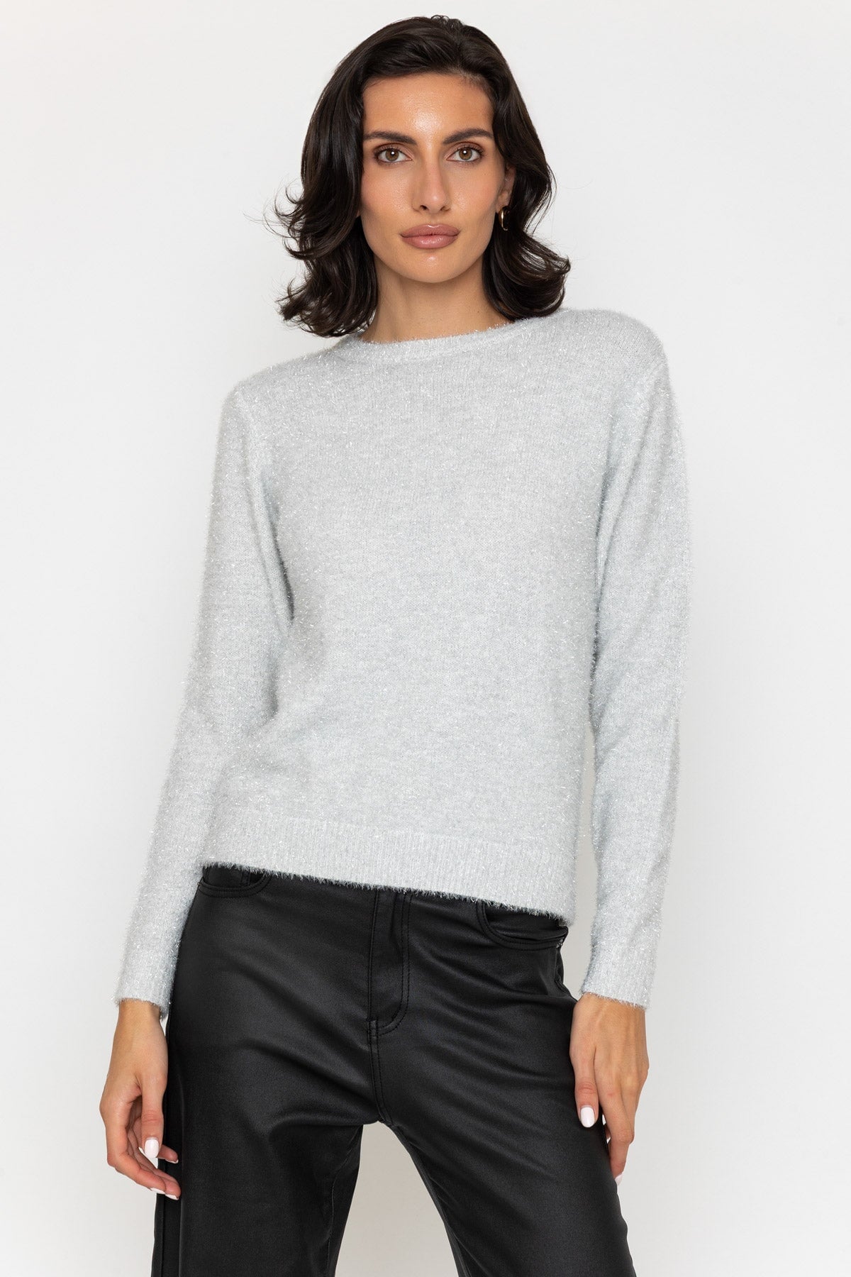 Cream Super Soft Silver Metallic Sparkle Knit Jumper