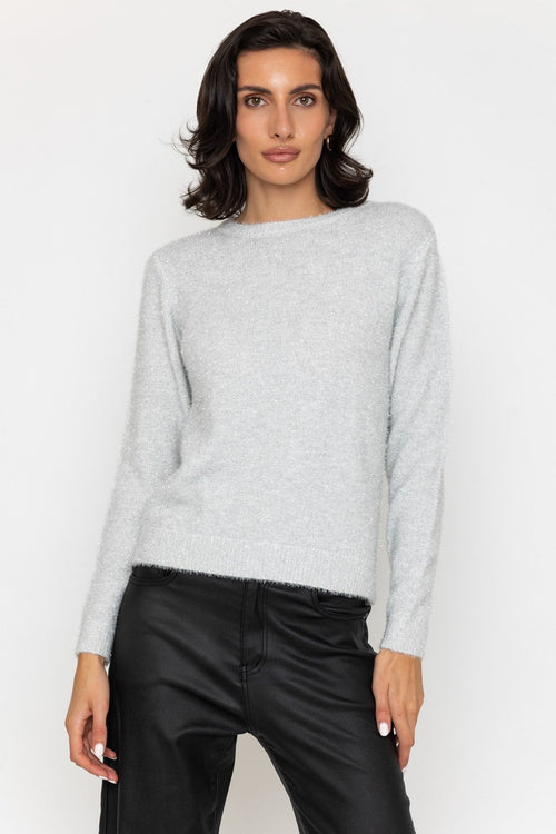 Cream Super Soft Silver Metallic Sparkle Knit Jumper