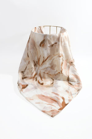 Carraig Donn Taupe Butterfly Print Viscose Lightweight Scarf